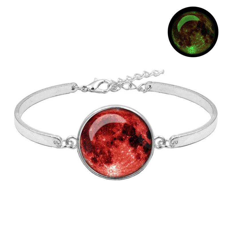 Galaxy Moon Time Gemstone Luminous Bracelet - Mubimart