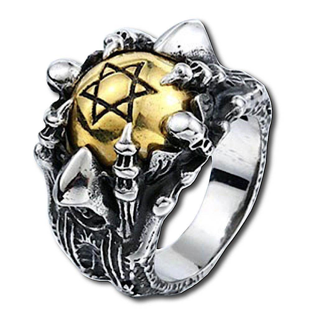 Gold Pentagram Ring - Mubimart