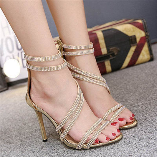 Rhinestone stiletto heels - Mubimart