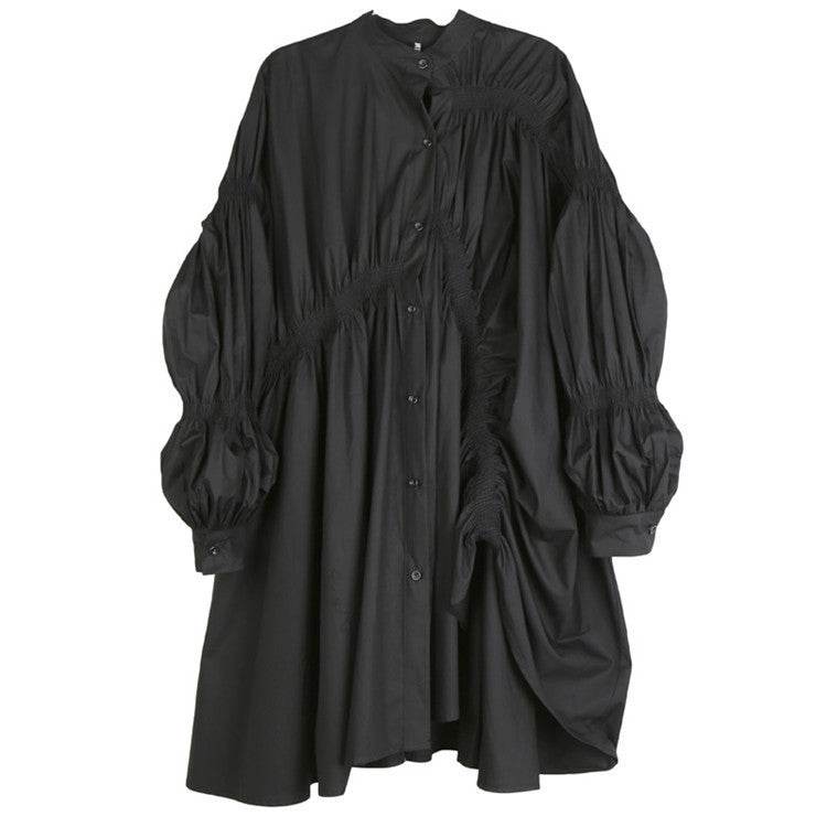 Irregular shirt dress - Mubimart