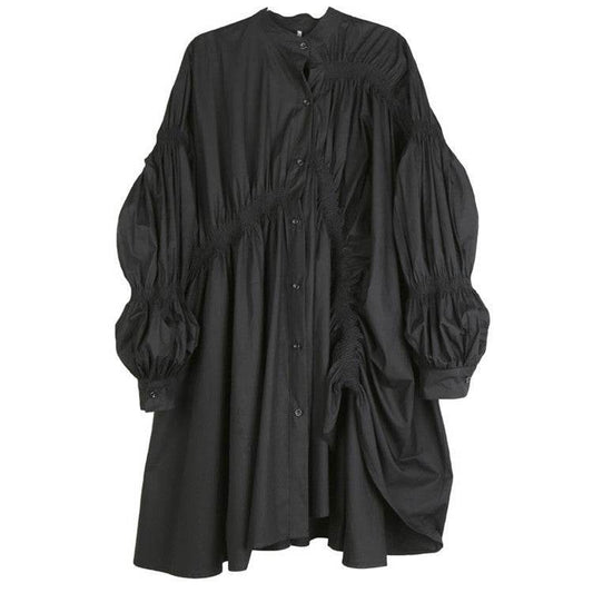 Irregular shirt dress - Mubimart