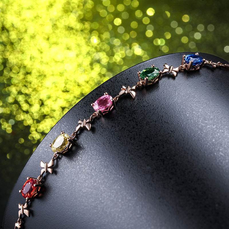Colorful gemstone bracelet - Mubimart