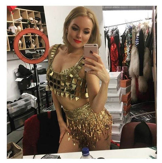 Acrylic Sequin Camisole - Mubimart