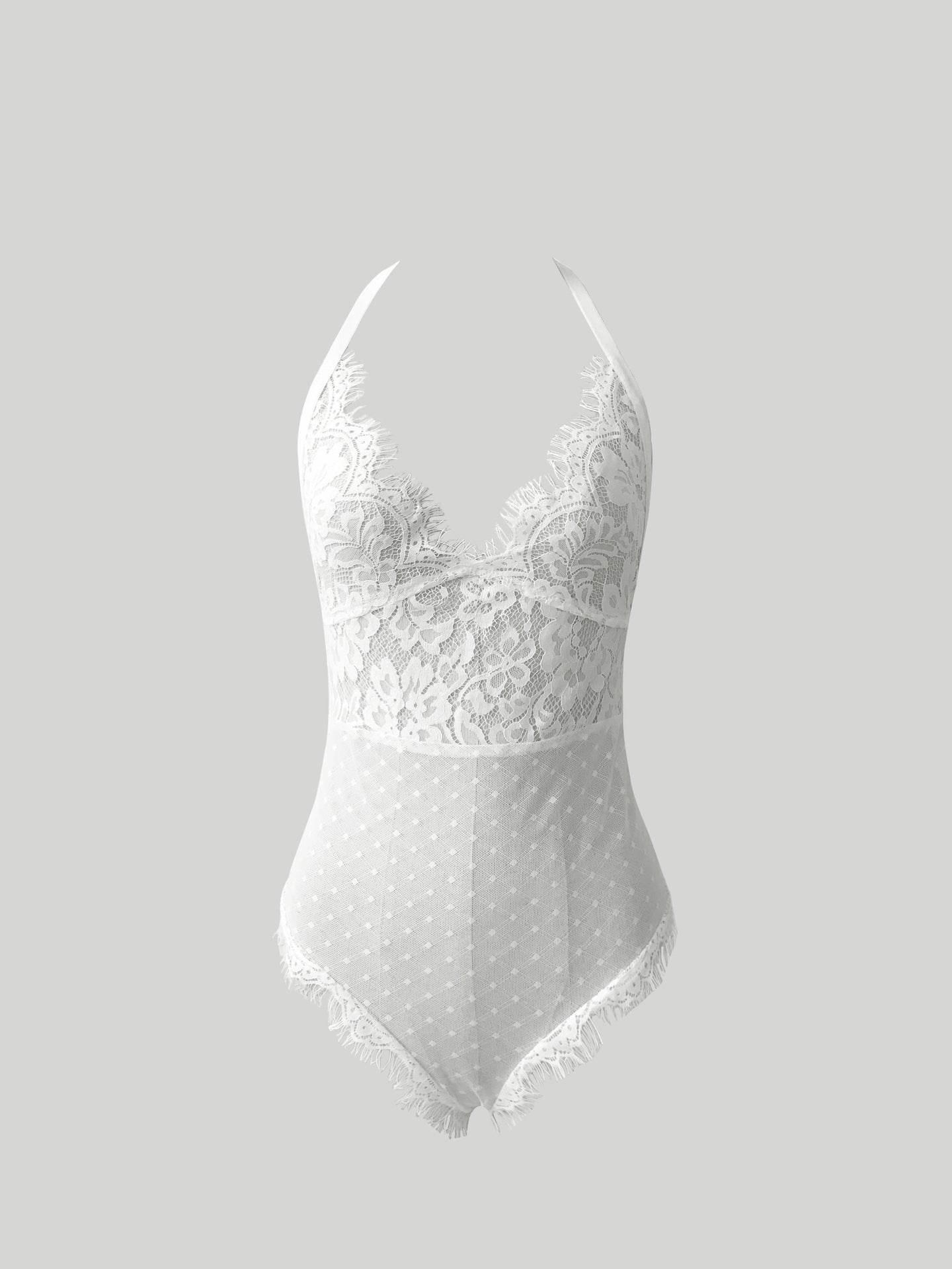 Sexy lace bodysuit - Mubimart