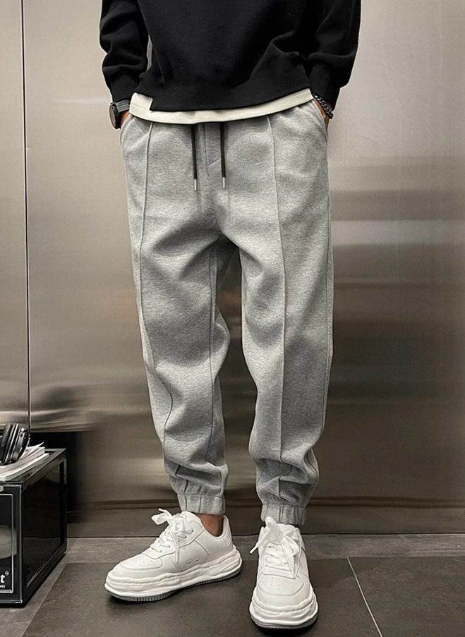 Thicken Ankle-tied Drawstring Leisure Sweatpants - Mubimart