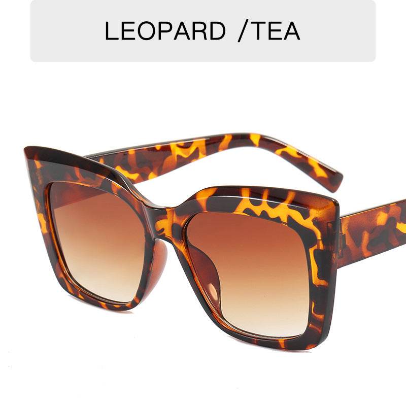 Women's Fashion Catwalk Large Frame Cat Eye Sunglasses - Mubimart