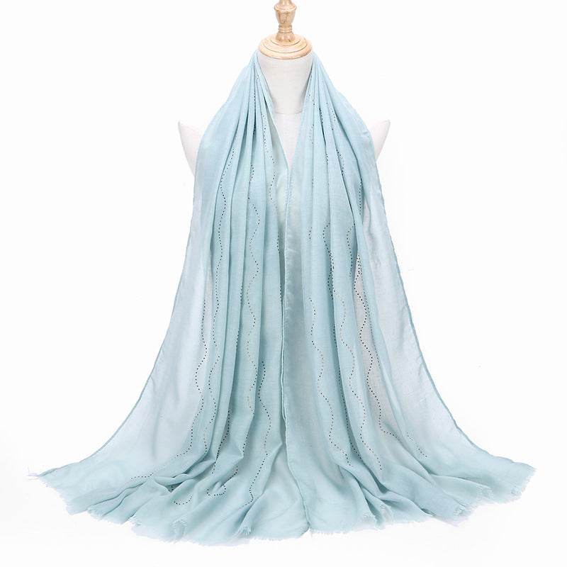 Solid color diamond and scarves - Mubimart