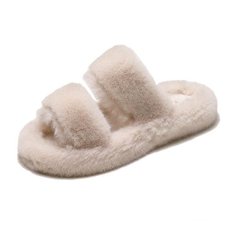 Hairy slippers for women - Mubimart