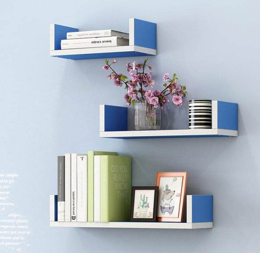 Partition wall shelf U-shaped wall shelf - Mubimart