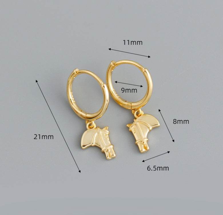 Women's glossy hoop earrings - Mubimart