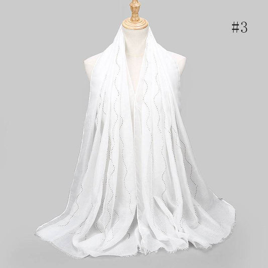 Solid color diamond and scarves - Mubimart