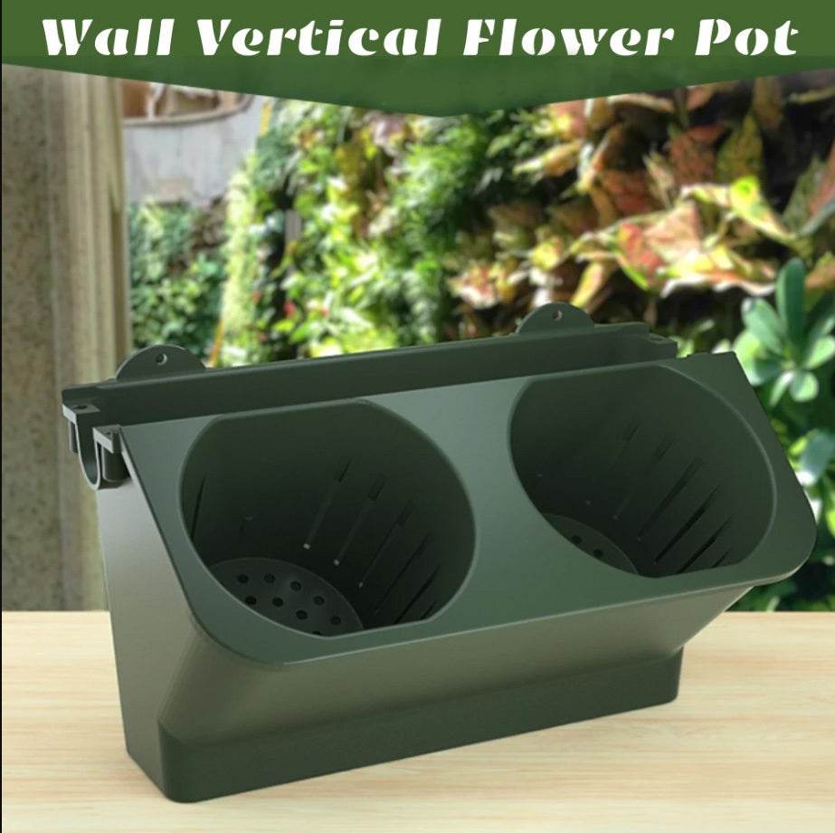 Stackable Flower Pot Wall Hanging Vertical Planter Succulent Plants Bonsai Vase Garden Home Decoration - Mubimart