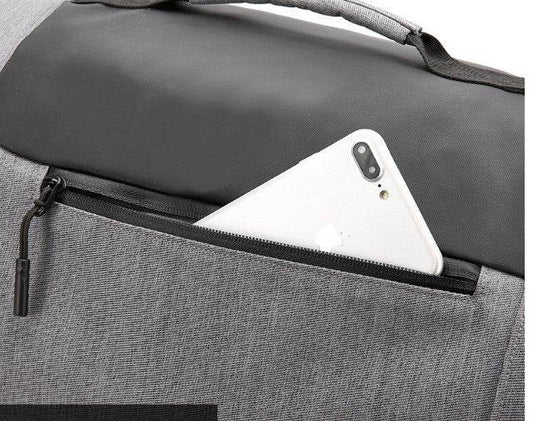Large-capacity duffel bag men's gym bag waterproof folding cylinder bag - Mubimart