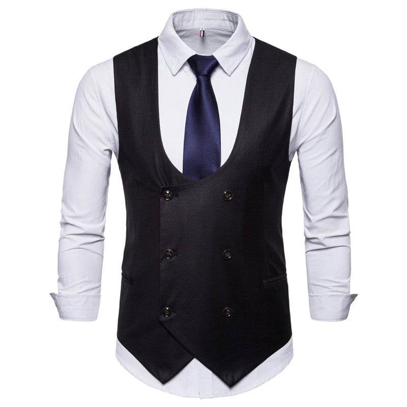 Houndstooth Men's Fashion Casual Vest Slim Suit Vest Hot Sale - Mubimart