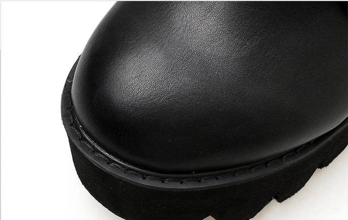 Lace-up boots platform boots with thick heels - Mubimart