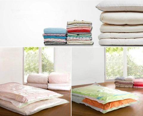Hot Vacuum Bag Storage Bag Transparent Border Foldable Extra Large Compressed Organizer Saving Space Seal Bags Organizer - Mubimart