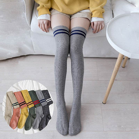 Over the knee socks women high tube thigh socks - Mubimart