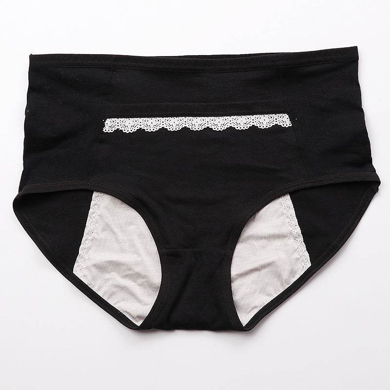 Lady Lace Traceless Briefs Physiological Panties Plus Size Leakproof Belt Pocket Menstrual Panties - Mubimart