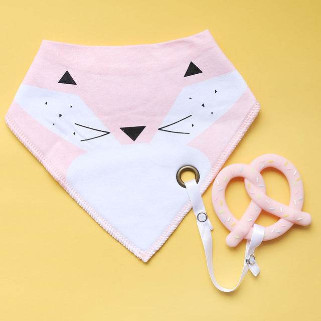 Cotton Bibs Burp Silicone Bib - Mubimart