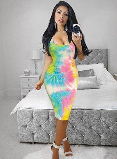 Womens Sexy Bodycon Tank Dress Sleeveless - Mubimart