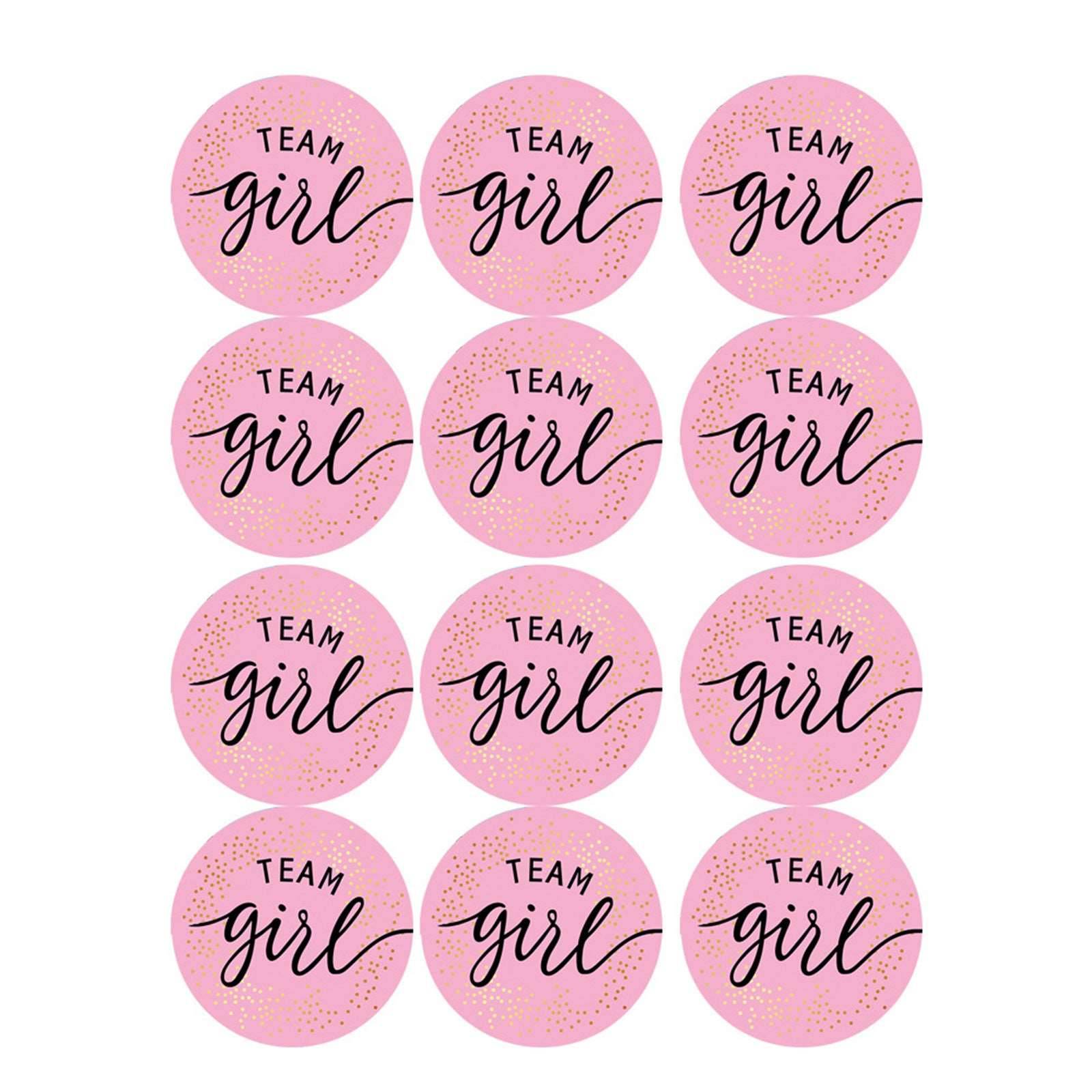 12 Pack Gender Reveal Stickers Team Boy O Team Girl Gender Reveal Adhesive Sticker - Mubimart