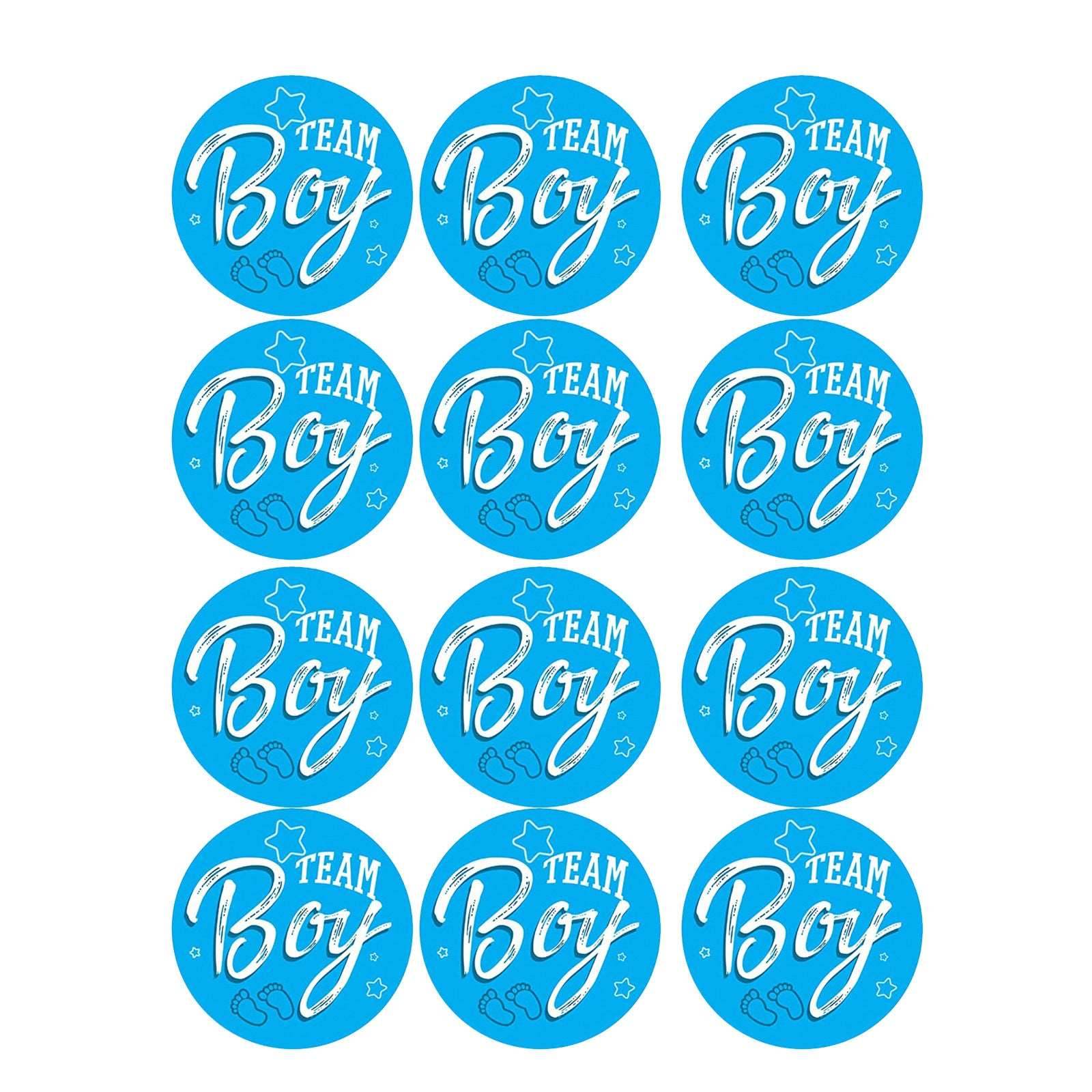 12 Pack Gender Reveal Stickers Team Boy O Team Girl Gender Reveal Adhesive Sticker - Mubimart