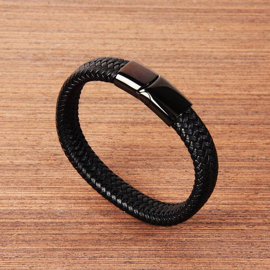 Classic Men Leather Bracelets - Mubimart