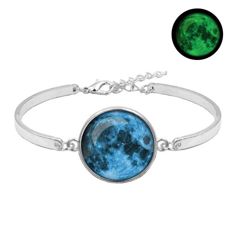 Galaxy Moon Time Gemstone Luminous Bracelet - Mubimart