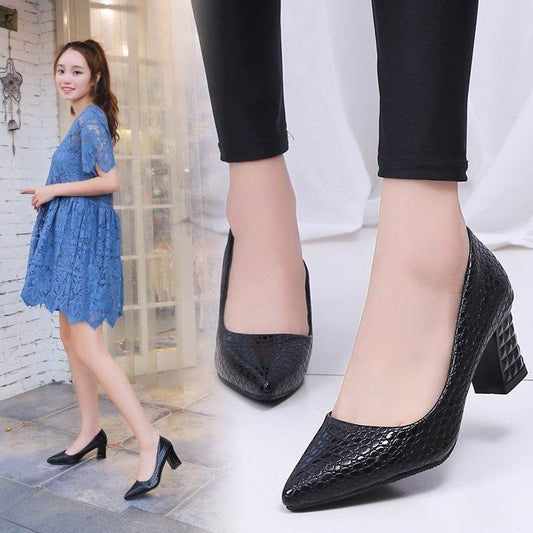 Black pointed high heels - Mubimart
