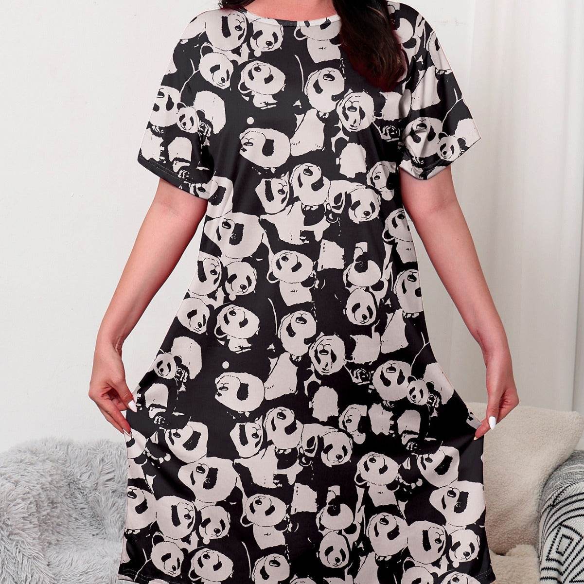 Women's Fashion Panda Printing Cute Loungewear - Mubimart