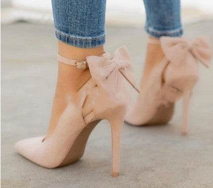 Women's bow stiletto heels - Mubimart