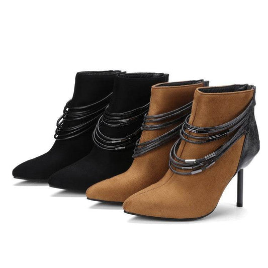 Pointed stiletto women's boots - Mubimart