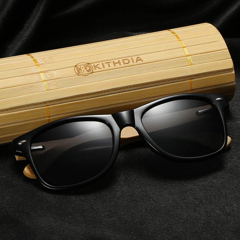 Polarized wooden sunglasses - Mubimart