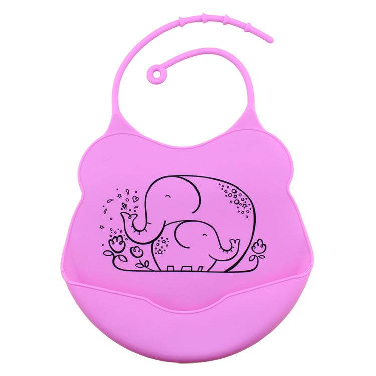 Cartoon silicone bib - Mubimart