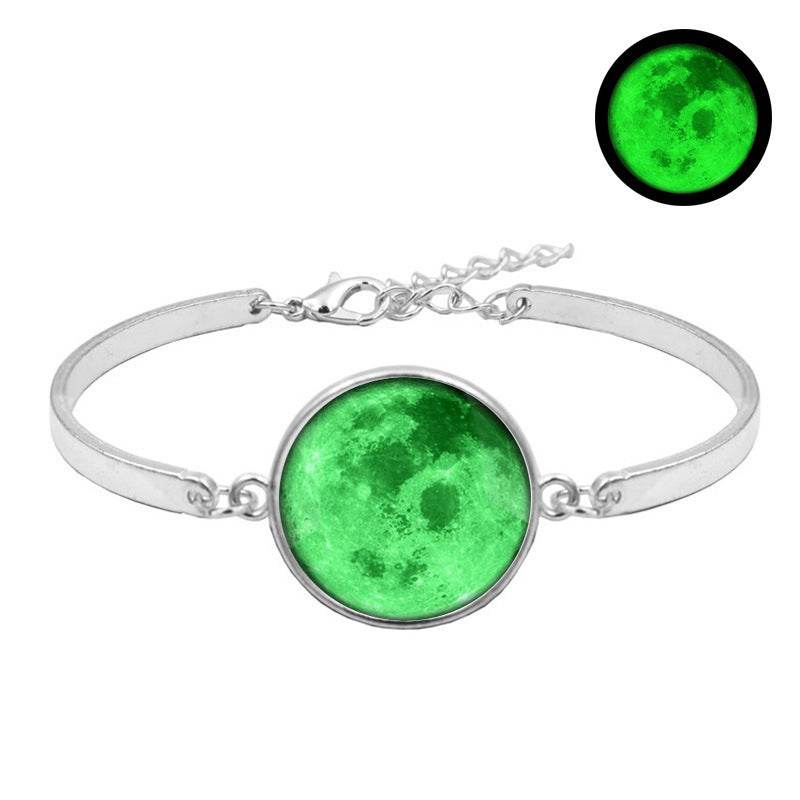 Galaxy Moon Time Gemstone Luminous Bracelet - Mubimart