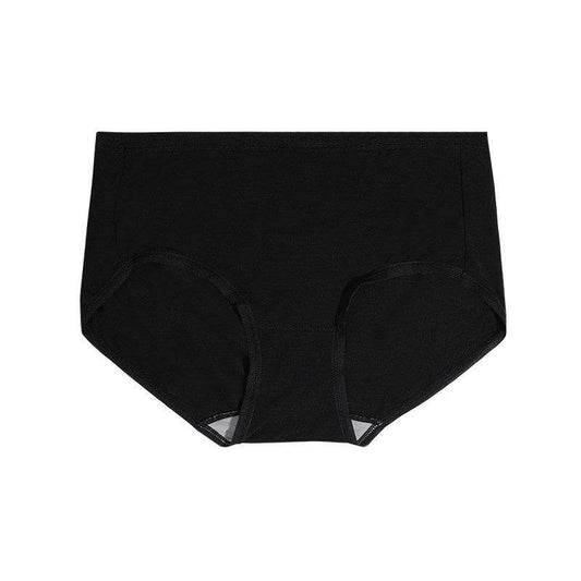 Modal Women's Mid Waist Plus Size Silk Crotch Panties - Mubimart