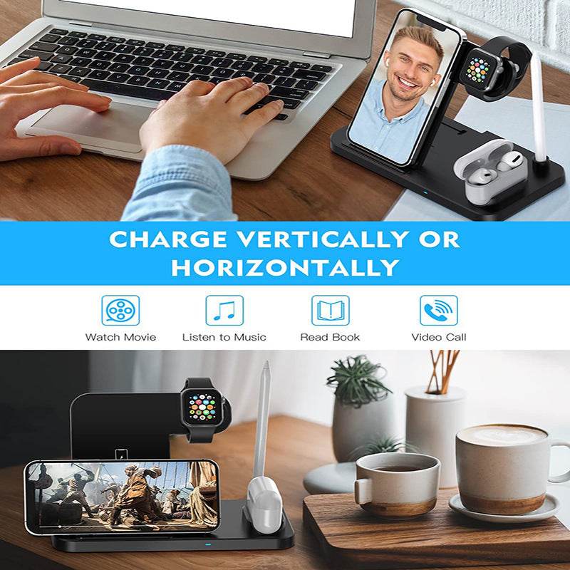 Four-in-one Mobile Phone Wireless Charger 4in1 Three-in-one Wireless Charger - Mubimart