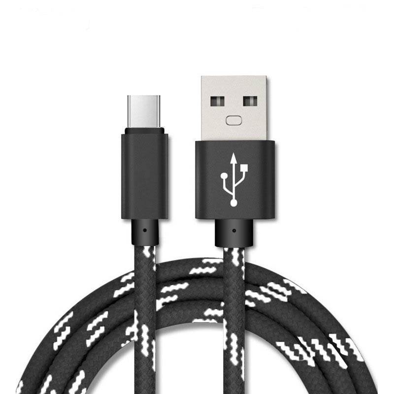 Nylon Braided Lattice Resistant Mobile Phone Data Cable Charging Cable - Mubimart