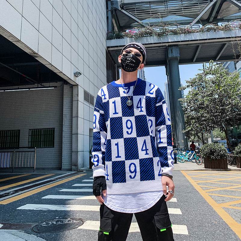 Sweater personality digital sweater - Mubimart