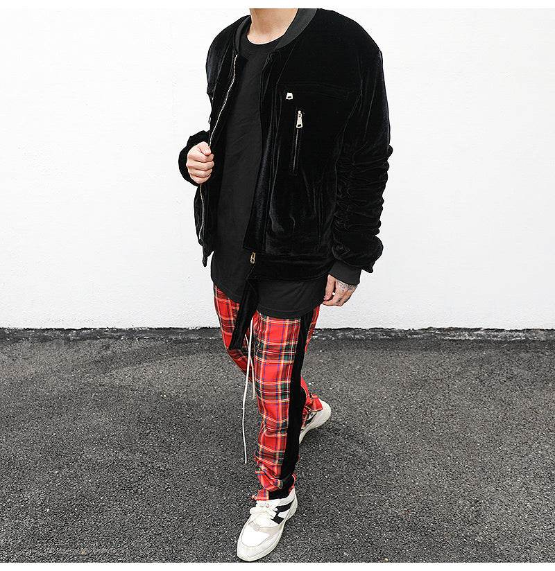 Velvet Bomber Jacket - Mubimart