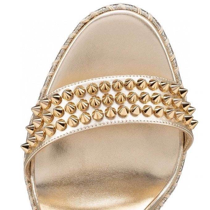 Women's Wedge Heel Rivet Buckle Sandals - Mubimart