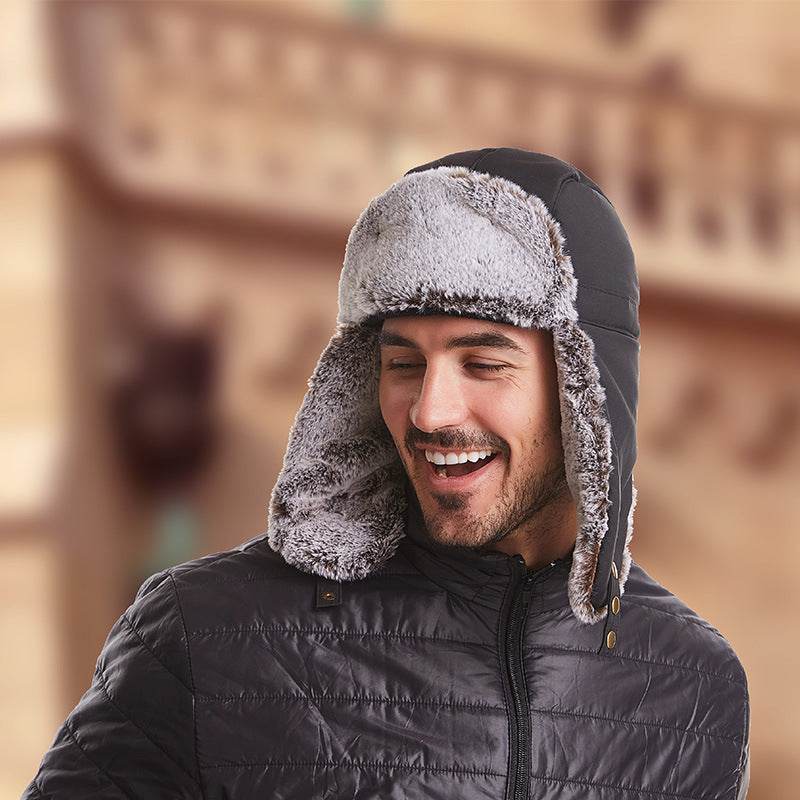 Winter Cold And Warm Plus Velvet Mask Face Protection Hat - Mubimart