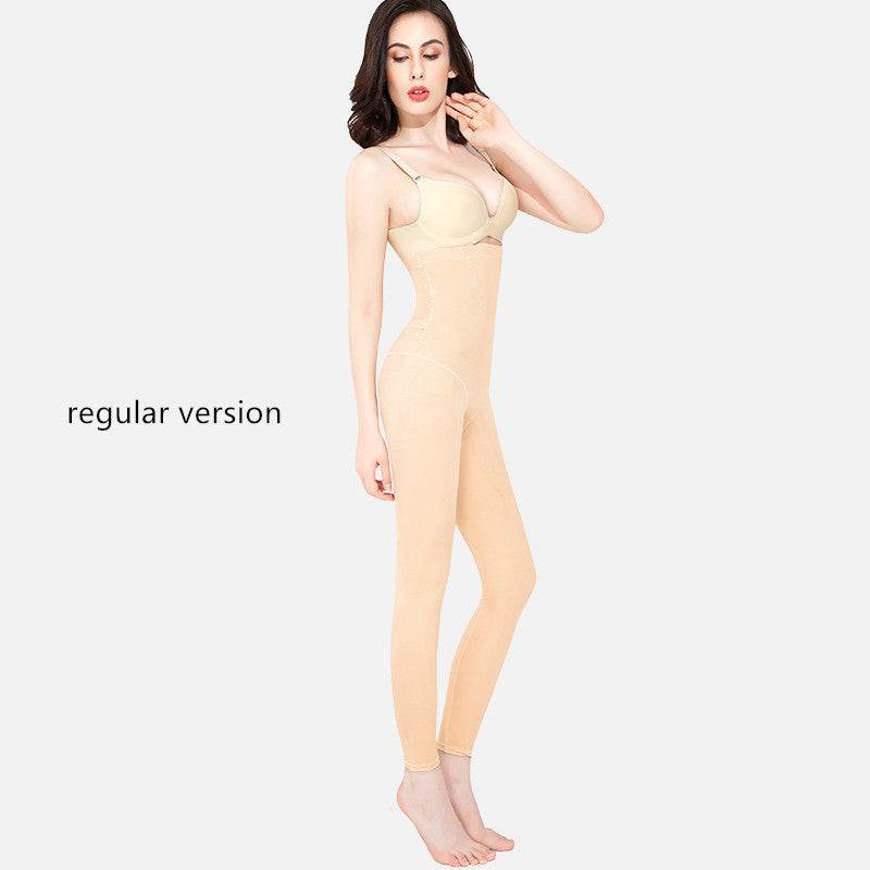Slimming thigh high waist abdomen shaping pants - Mubimart