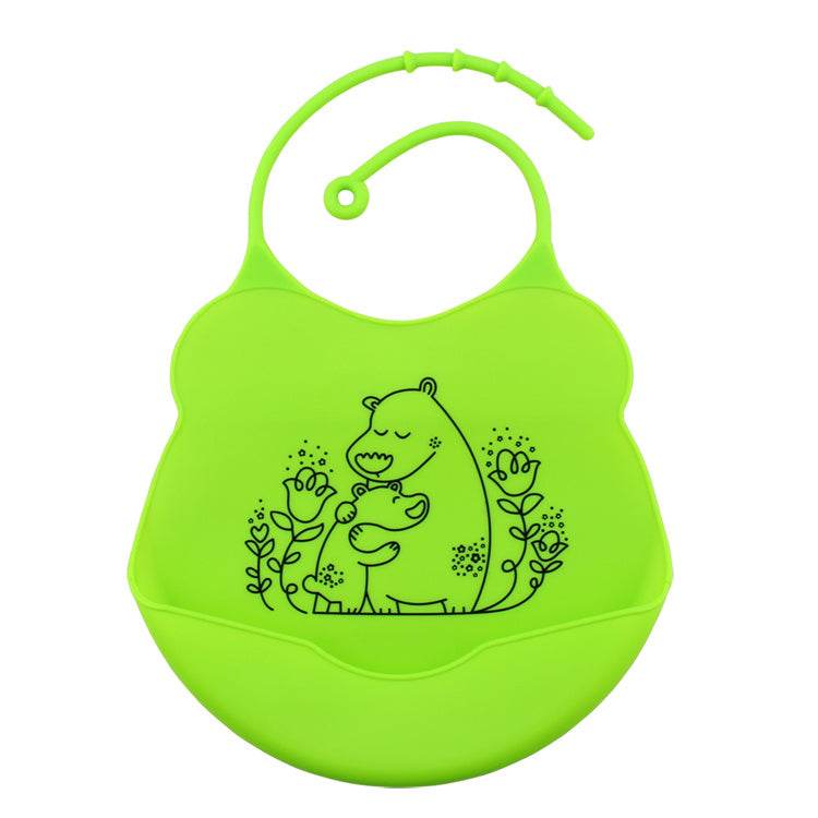 Cartoon silicone bib - Mubimart