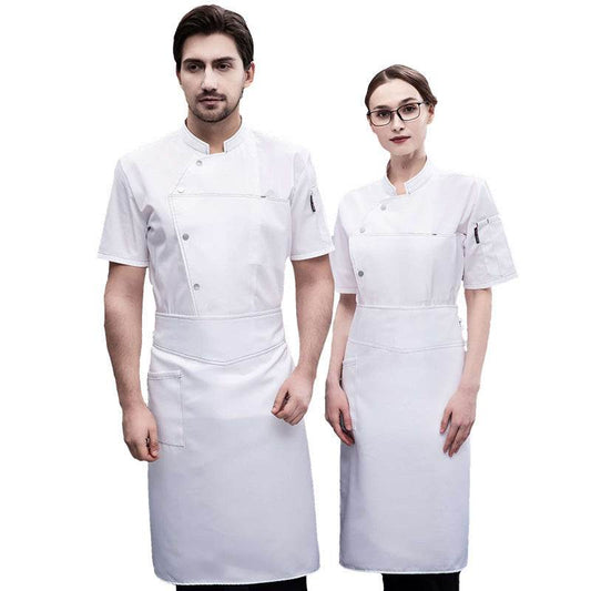 Chef Work Clothes Short Sleeved Catering Chef Clothes - Mubimart