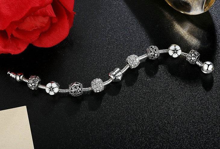 Silver Charm Bracelet - Mubimart