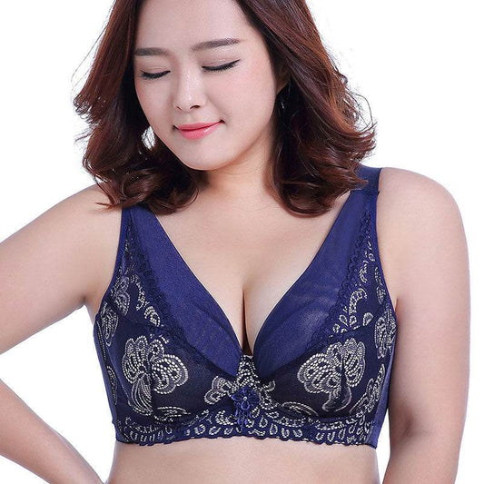 Women Plus Size Bra Push Up Lace Vest - Mubimart