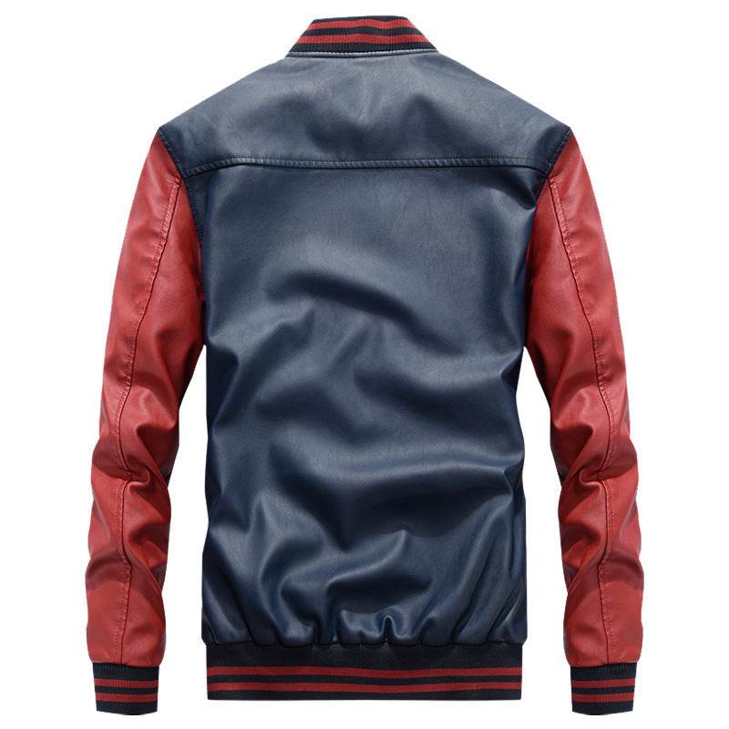 Leather jacket casual jacket - Mubimart