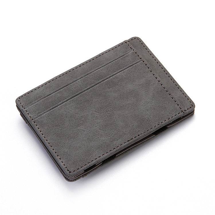 PU Creative Magic Wallet Flip Card Holder Men's Lady's Wallet Zipper Coin Purse Short - Mubimart