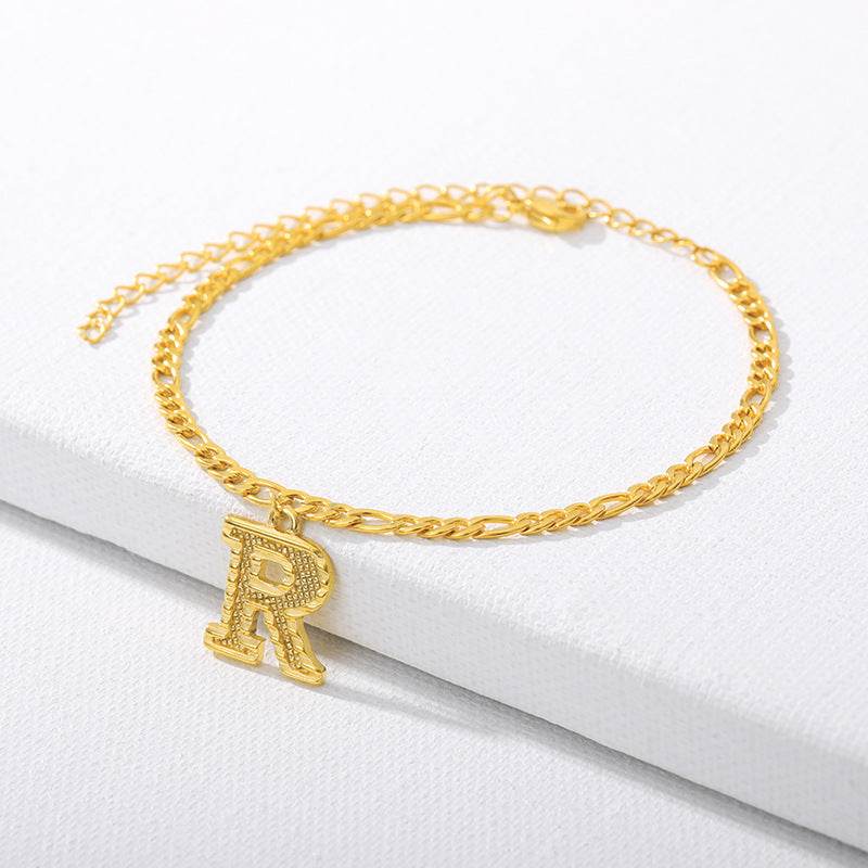 26 English alphabet anklets - Mubimart